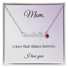 Mother's Day Name Custom Necklace with Birthstone