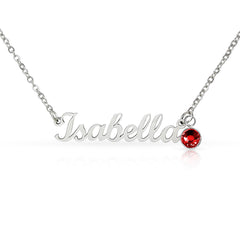 Mother's Day Name Necklace with Birthstone Custom