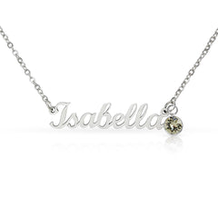 Mother's Day Custom Name Necklace with Birthstone