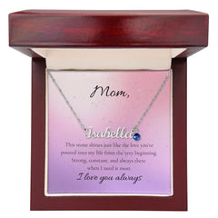 Mother's Day Custom Name Necklace with Birthstone