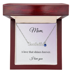 Mother's Day Name Custom Necklace with Birthstone