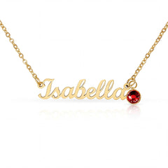 Mother's Day Name Necklace with Birthstone Custom