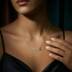 Mother's Day Custom Name Necklace with Birthstone
