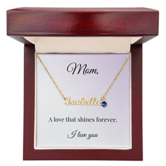Mother's Day Name Custom Necklace with Birthstone