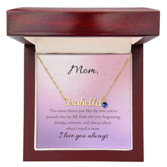 Mother's Day Custom Name Necklace with Birthstone