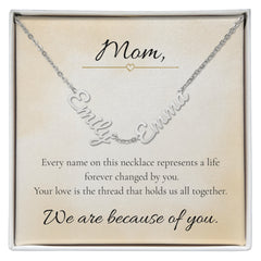 Mother's Day Custom Multiple Names Necklace