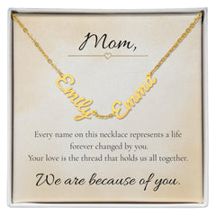 Mother's Day Custom Multiple Names Necklace