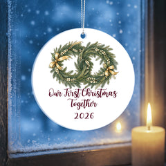Our First Christmas Together 2026 – Double-Sided Acrylic Ornament