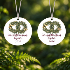 Our First Christmas Together 2026 – Double-Sided Acrylic Ornament