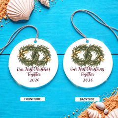 Our First Christmas Together 2026 – Double-Sided Acrylic Ornament