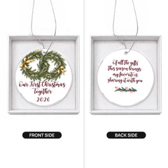 Our First Christmas Together 2026 – Double-Sided Acrylic Ornament
