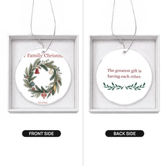 Our Family Christmas 2026 – Double-Sided Keepsake Ornament