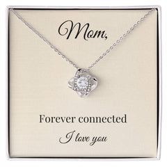 Mother's Day Love Knot Necklace with Sweet Message