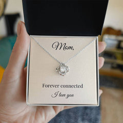Mother's Day Love Knot Necklace with Sweet Message