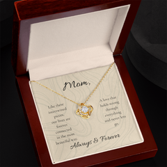 Mother's Day Love Knot Necklace with Message