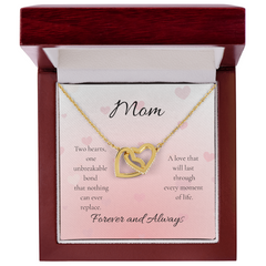 Mother's Day Interlocking Heart Necklace with Message