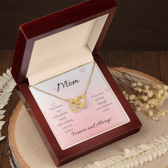 Mother's Day Interlocking Heart Necklace with Message