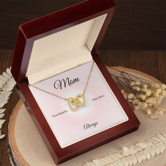 Mother's Day Interlocking Heart Necklace with sweet message