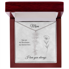 Mother's Day Flower Custom Name Necklace