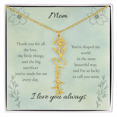 Mother's Day Custom Flower Name Necklace