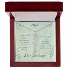 Mother's Day Custom Flower Name Necklace