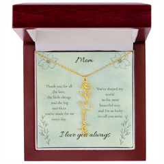 Mother's Day Custom Flower Name Necklace