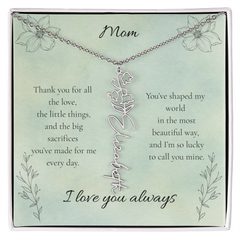 Mother's Day Custom Flower Name Necklace