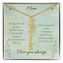 Mother's Day Custom Flower Name Necklace