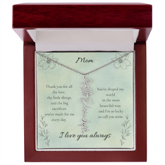 Mother's Day Custom Flower Name Necklace