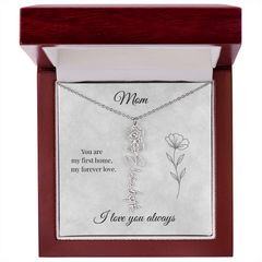 Mother's Day Flower Custom Name Necklace