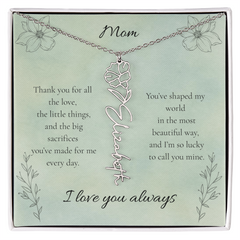 Mother's Day Custom Flower Name Necklace
