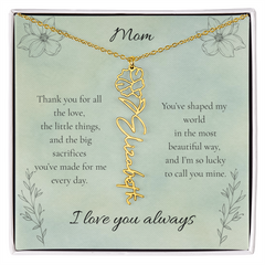 Mother's Day Custom Flower Name Necklace