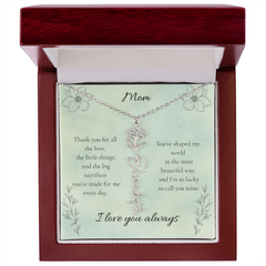 Mother's Day Custom Flower Name Necklace