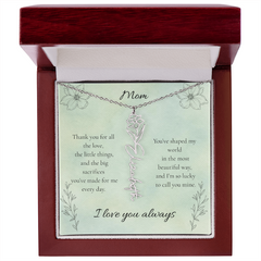 Mother's Day Custom Flower Name Necklace