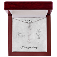 Mother's Day Flower Custom Name Necklace