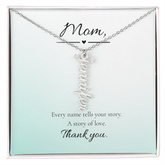 Mother's Day Vertical Multi Name Custom Necklace