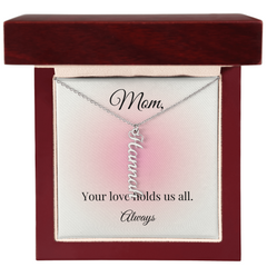 Mother's Day Custom Vertical Multi Name Necklace