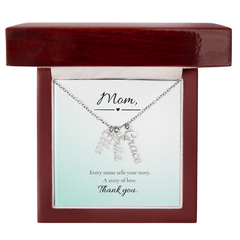 Mother's Day Vertical Multi Name Custom Necklace