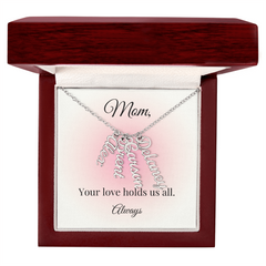 Mother's Day Custom Vertical Multi Name Necklace