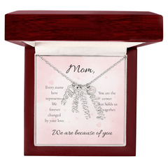 Mother's Day Custom Multi Names Vertical Necklace