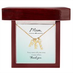 Mother's Day Vertical Multi Name Custom Necklace