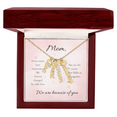 Mother's Day Custom Multi Names Vertical Necklace